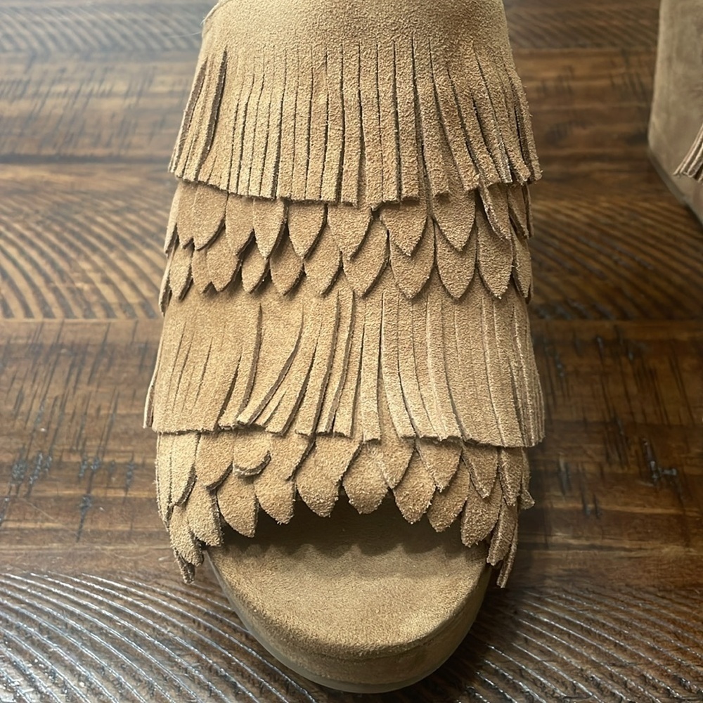 LUCKY BRAND Jeena Fringe Suede Wedges - Picture 5 of 16